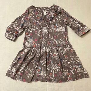 Monsoon Girls 3-4 Years 100% Cotton Woodland‎ Creature Print Dress Made in India